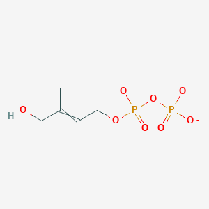 molecular formula C5H9O8P2-3 B1262968 (E)-4-hydroxy-3-methyl-but-2-enyl pyrophosphate CAS No. 396726-03-7