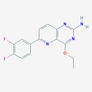 molecular formula C15H12F2N4O B12629681 6-(3,4-Difluorophenyl)-4-ethoxypyrido[3,2-d]pyrimidin-2-amine CAS No. 917759-13-8