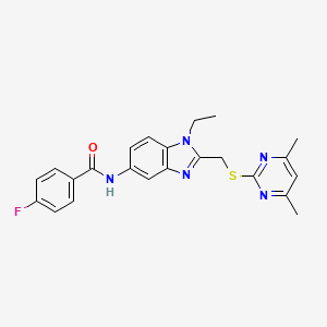 molecular formula C23H22FN5OS B12629698 C23H22FN5OS 