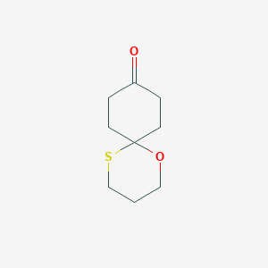 molecular formula C9H14O2S B12629727 1-Oxa-5-thiaspiro[5.5]undecan-9-one CAS No. 947534-48-7