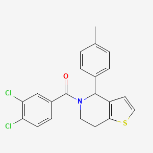 molecular formula C21H17Cl2NOS B12629733 Methanone,(3,4-dichlorophenyl)[6,7-dihydro-4-(4-Methylphenyl)thieno[3,2-c]pyridin-5(4H)-yl]- 