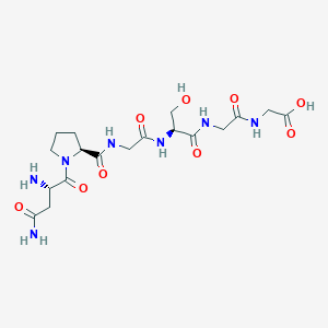 molecular formula C18H29N7O9 B12629754 L-Asparaginyl-L-prolylglycyl-L-serylglycylglycine CAS No. 920015-10-7