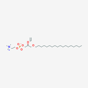 molecular formula C28H58NO6P B1262977 [(2R)-2-ethenoxy-3-octadecoxypropyl] 2-(trimethylazaniumyl)ethyl phosphate 