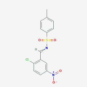 molecular formula C14H11ClN2O4S B12629789 N-[(2-Chloro-5-nitrophenyl)methylidene]-4-methylbenzene-1-sulfonamide CAS No. 918308-00-6