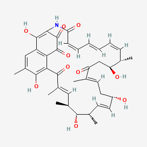 molecular formula C39H45NO10 B1262980 (7E,9S,10S,11S,12E,14S,16E,20S,21S,22Z,24E,26Z)-4,10,14,20,34-pentahydroxy-3,7,9,11,17,21-hexamethyl-29-azatricyclo[28.3.1.05,33]tetratriaconta-1(33),2,4,7,12,16,22,24,26,30(34)-decaene-6,18,28,31,32-pentone 
