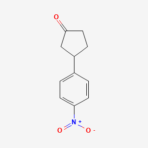 molecular formula C11H11NO3 B12629801 3-(4-Nitrophenyl)cyclopentanone 