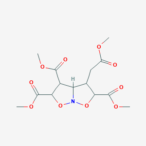 molecular formula C14H19NO10 B12629848 trimethyl 4-(2-methoxy-2-oxoethyl)tetrahydro-2H-[1,2]oxazolo[2,3-b][1,2]oxazole-2,3,5-tricarboxylate 