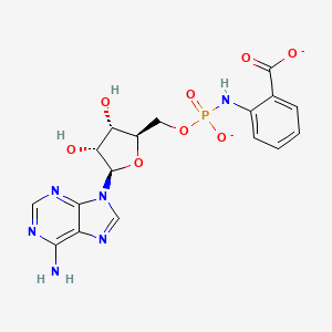 molecular formula C17H17N6O8P-2 B1262987 N-Adenylylanthranilate 