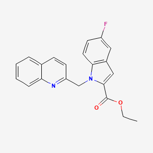 molecular formula C21H17FN2O2 B12629879 Ethyl 5-fluoro-1-[(quinolin-2-yl)methyl]-1H-indole-2-carboxylate CAS No. 921040-23-5