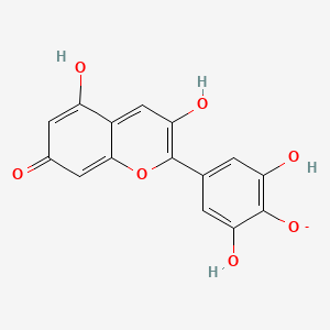 molecular formula C15H9O7- B1262990 Delfinidin 