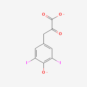 molecular formula C9H4I2O4-2 B1262991 (3,5-Diiodo-4-oxidophenyl)pyruvate(2-) 