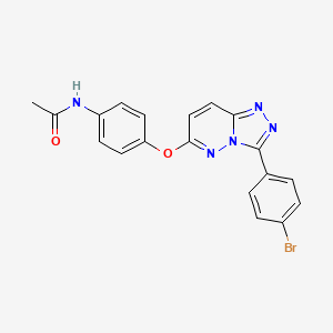 molecular formula C19H14BrN5O2 B12629943 N-(4-{[3-(4-bromophenyl)[1,2,4]triazolo[4,3-b]pyridazin-6-yl]oxy}phenyl)acetamide 