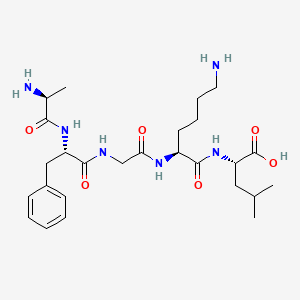 molecular formula C26H42N6O6 B12629959 L-Alanyl-L-phenylalanylglycyl-L-lysyl-L-leucine CAS No. 919988-89-9