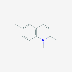 molecular formula C12H15N B12629988 Quinoline, 1,2-dihydro-1,2,6-trimethyl- CAS No. 918532-75-9
