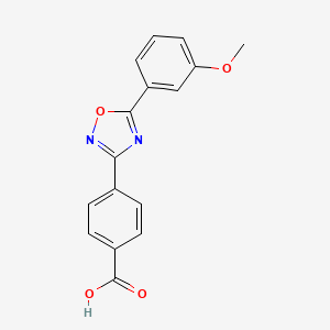 molecular formula C16H12N2O4 B1262999 4-[5-(3-Methoxyphenyl)-1,2,4-oxadiazol-3-yl]benzoic acid 