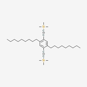 molecular formula C34H58Si2 B12630004 [(2,5-Dinonyl-1,4-phenylene)di(ethyne-2,1-diyl)]bis(trimethylsilane) CAS No. 921987-52-2