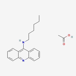 molecular formula C21H26N2O2 B12630028 acetic acid;N-hexylacridin-9-amine CAS No. 920746-62-9
