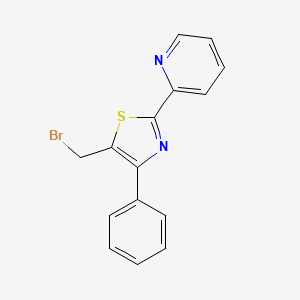 molecular formula C15H11BrN2S B12630041 5-Bromomethyl-4-phenyl-2-(2-pyridyl)thiazole CAS No. 1217863-16-5