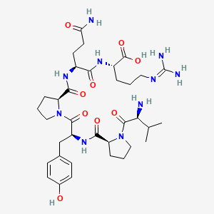 molecular formula C35H54N10O9 B12630109 L-Valyl-L-prolyl-L-tyrosyl-L-prolyl-L-glutaminyl-N~5~-(diaminomethylidene)-L-ornithine CAS No. 918424-36-9
