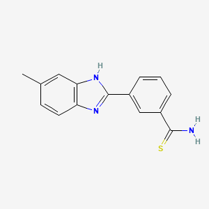 molecular formula C15H13N3S B12630111 3-(6-Methyl-2-benzimidazolyl)thiobenzamide 