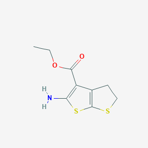molecular formula C9H11NO2S2 B12630119 Ethyl 5-amino-2,3-dihydrothieno[2,3-b]thiophene-4-carboxylate 
