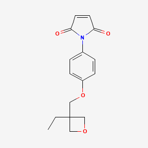 molecular formula C16H17NO4 B12630140 1-{4-[(3-Ethyloxetan-3-yl)methoxy]phenyl}-1H-pyrrole-2,5-dione CAS No. 920973-73-5