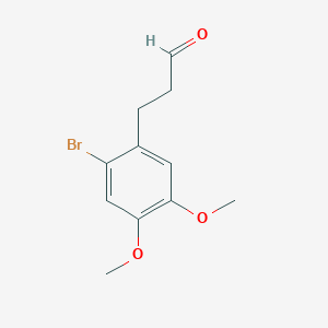 molecular formula C11H13BrO3 B12630147 3-(2-Bromo-4,5-dimethoxyphenyl)propanal 