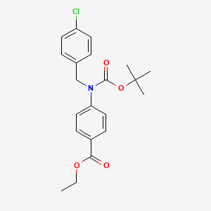 molecular formula C21H24ClNO4 B12630159 4-[Tert-butoxycarbonyl-(4-chloro-benzyl)-amino]-benzoic acid ethyl ester CAS No. 1255716-75-6