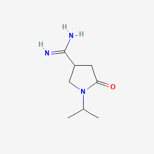 molecular formula C8H15N3O B12630165 1-Isopropyl-2-oxopyrrolidine-4-carboxamidine 