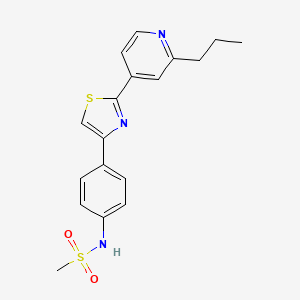 molecular formula C18H19N3O2S2 B1263017 N-(4-(2-(2-propylpyridin-4-yl)thiazol-4-yl)phenyl)methanesulfonamide CAS No. 1046045-61-7