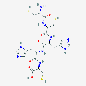 molecular formula C21H31N9O6S3 B12630186 L-Cysteinyl-L-cysteinyl-L-histidyl-L-histidyl-L-cysteine CAS No. 918412-83-6