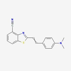 molecular formula C18H15N3S B12630191 2-{2-[4-(Dimethylamino)phenyl]ethenyl}-1,3-benzothiazole-4-carbonitrile CAS No. 919285-52-2