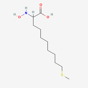molecular formula C11H23NO3S B1263021 N-羟基六羟甲硫氨酸 