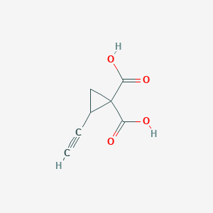 molecular formula C7H6O4 B12630266 2-Ethynylcyclopropane-1,1-dicarboxylic acid CAS No. 918827-55-1