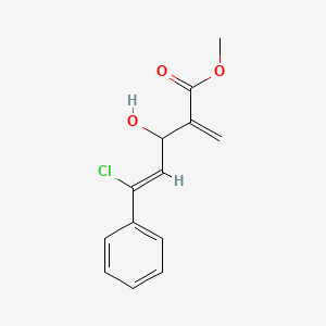 molecular formula C13H13ClO3 B12630273 Methyl (4Z)-5-chloro-3-hydroxy-2-methylidene-5-phenylpent-4-enoate CAS No. 1242066-48-3