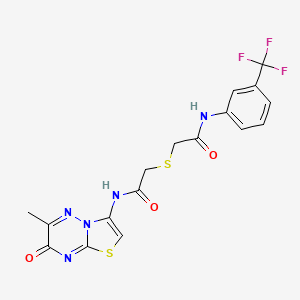 molecular formula C17H14F3N5O3S2 B12630279 C17H14F3N5O3S2 