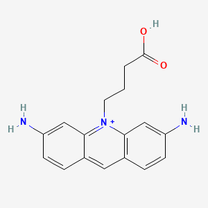 molecular formula C17H18N3O2+ B1263028 3,6-Diamino-10-(3-carboxypropyl)acridinium 