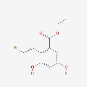 molecular formula C11H11BrO4 B12630319 Ethyl 2-(2-bromoethenyl)-3,5-dihydroxybenzoate CAS No. 921882-69-1