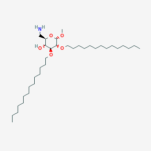 molecular formula C35H71NO5 B1263033 (2R,3R,4S,5R,6S)-2-(aminomethyl)-6-methoxy-4,5-di(tetradecoxy)oxan-3-ol CAS No. 1115270-63-7