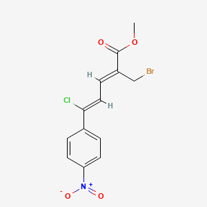 molecular formula C13H11BrClNO4 B12630348 methyl (2Z,4Z)-2-(bromomethyl)-5-chloro-5-(4-nitrophenyl)penta-2,4-dienoate CAS No. 1242317-01-6