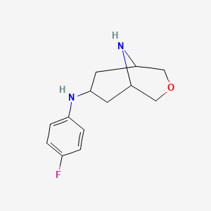 molecular formula C13H17FN2O B12630349 N-(4-Fluorophenyl)-3-oxa-9-azabicyclo[3.3.1]nonan-7-amine CAS No. 921208-38-0