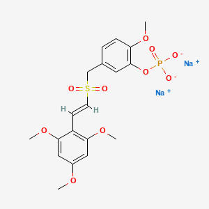 molecular formula C19H21Na2O10PS B1263037 Briciclib sodium CAS No. 865784-01-6