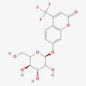 molecular formula C16H15F3O8 B1263045 4-Trifluoromethylumbelliferyl-beta-D-galactopyranoside 
