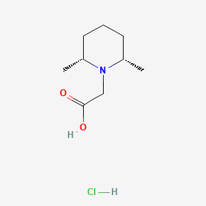 molecular formula C9H18ClNO2 B12630469 2-((2R,6S)-2,6-Dimethylpiperidin-1-yl)acetic acid hydrochloride 