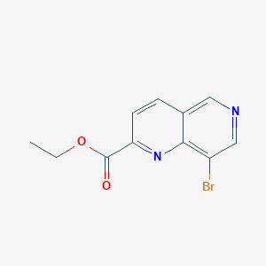 molecular formula C11H9BrN2O2 B12630479 Ethyl 8-bromo-1,6-naphthyridine-2-carboxylate 