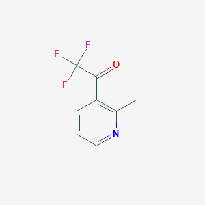 molecular formula C8H6F3NO B12630516 2,2,2-Trifluoro-1-(2-methyl-pyridin-3-YL)-ethanone 