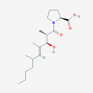 molecular formula C18H31NO4 B1263053 Tumonoic acid E 