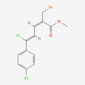 molecular formula C13H11BrCl2O2 B12630536 methyl (2E,4Z)-2-(bromomethyl)-5-chloro-5-(4-chlorophenyl)penta-2,4-dienoate CAS No. 1242316-85-3