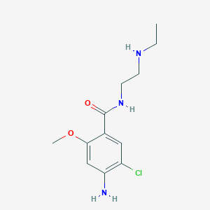 molecular formula C12H18ClN3O2 B126306 4-amino-5-chloro-N-[2-(ethylamino)ethyl]-2-methoxybenzamide CAS No. 27260-19-1