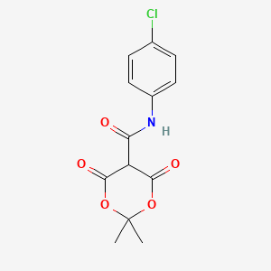 molecular formula C13H12ClNO5 B12630621 N-(4-chlorophenyl)-2,2-dimethyl-4,6-dioxo-1,3-dioxane-5-carboxamide 
